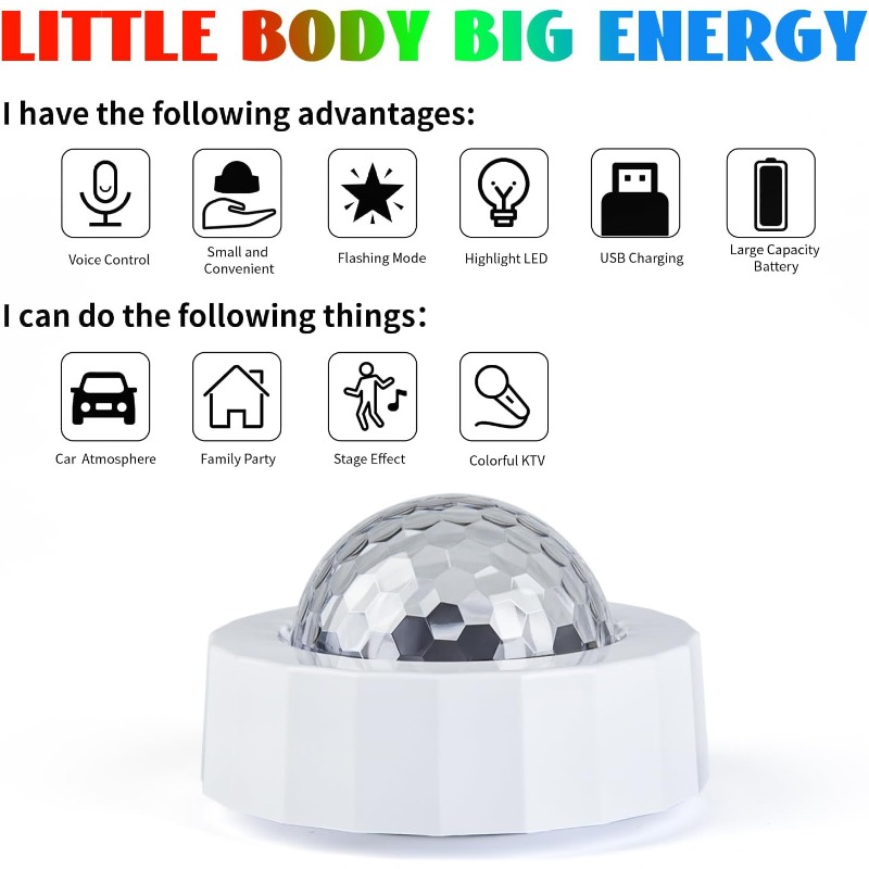 Car Disco Ball Rechargeable Ba - đánh giá và giá Audio Music Dj